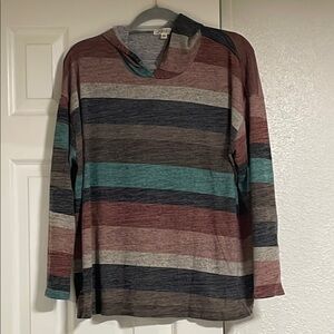 Lavish Multicolor Striped Hoodie lightweight xl
